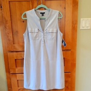 Alfani Faux Suede Top in Light Gray NWT